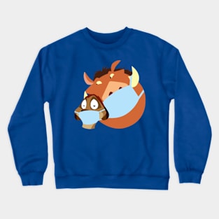 Timon Pumbaa with masks - Hakuna Matata Crewneck Sweatshirt